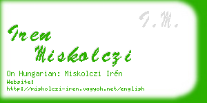 iren miskolczi business card